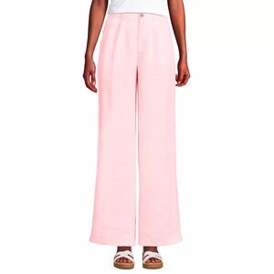 Pale pink linen High rise wide leg pleated pants